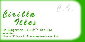 cirilla illes business card